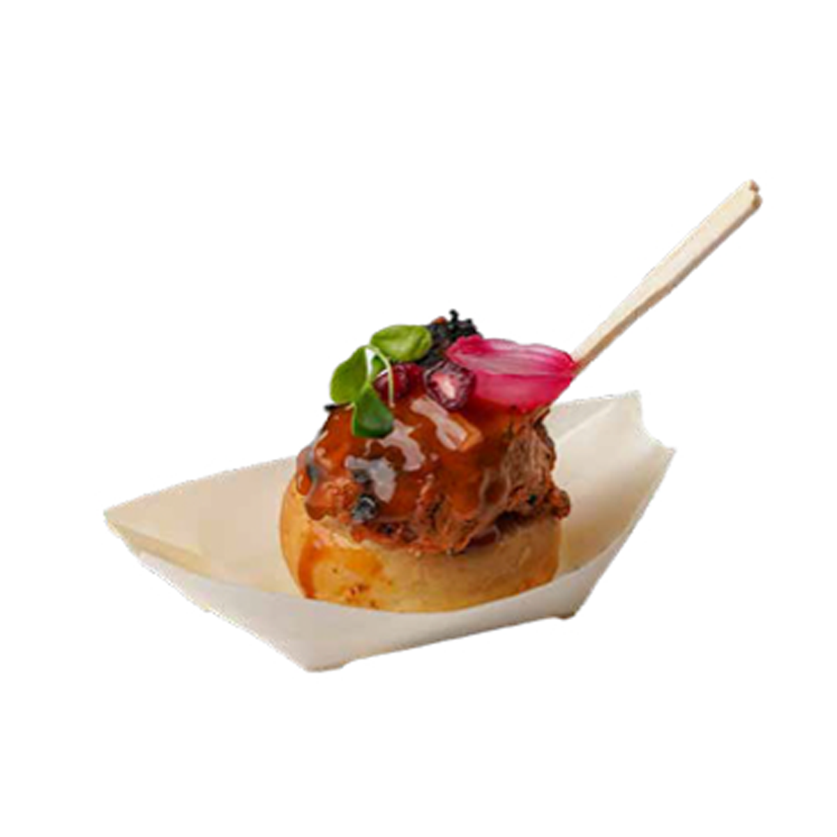 Tandoori chicken Tikka with onion Marmalade on soft bread